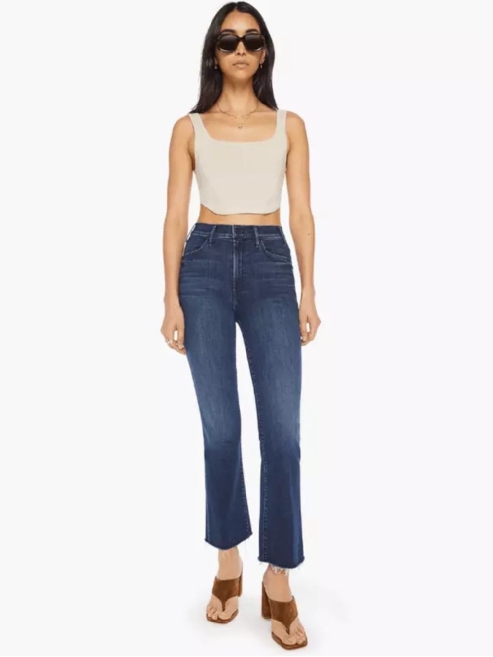 MOTHER The Hustler Ankle Fray - Wash: Mint Condition 💕